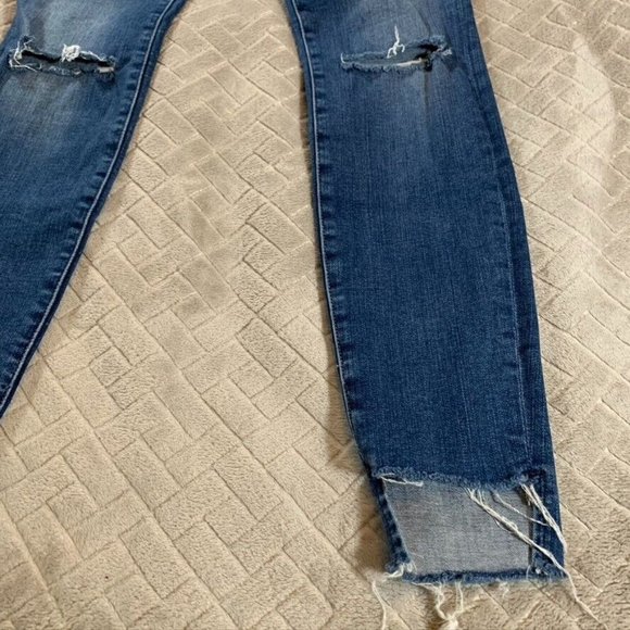 Frame Womens 26 Denim Jeans Blue Skinny Blainey Slits Distressed Medium Wash - Picture 4 of 12
